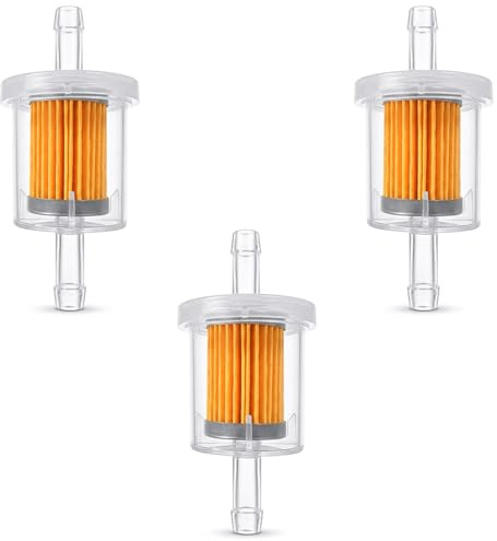GZYCKJ 3 Pcs Inline Fuel Filter, 8mm Petrol Filter for Motorcycles, Nylon Small Engine Fuel Filters for Clear Fuel Flow and Carburetor Protection