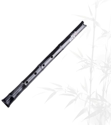 EnweMahi Shakuhachi-Flöte Für Anfänger, Japanische Bambusflöte, Meditationsinstrument, Zen-Flöte, Authentische Bambusflöte Für Meditation, Traditionelle Musik, Interpret Black