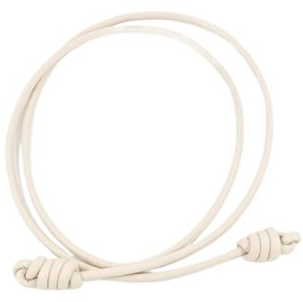 ITRHJTGP Corda in vita Corda in vita con nodo in pelle di pecora personalizzata Cintura sottile rotonda in alla moda Catena decorativa chiusura piccola da donna per abiti(137cm,Beige)