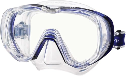 Tusa Freedom Tri-Quest - silikon erwachsene tauchmaske schnorchelmaske profi (M-3001) - Cobalt Blau