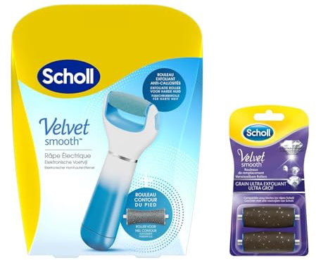 Scholl - Rallador eléctrico (2 rodillos, ultraexfoliante, con patas aterciopeladas