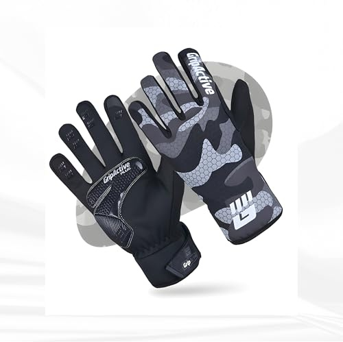 Grip Active Winter Cycling Gloves Water Resistant Windproof BMX Anti-Slip with Reflective Sticker