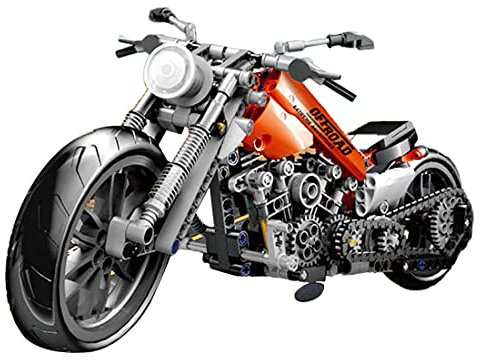 PLEX Technik Motorrad für Harley, 436 Teile Bauset, Technic Motorrad Modell Kompatibel mit Lego Technic