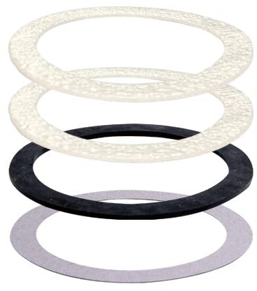 VARNAHOME O-Ring Strainer Gasket Set, 2 EPE O-Ring Gasket, 1 Rubber Seal Ring and 1 Paper Washer Fits for 3-1/2 Inch VARNAHOME Kitchen Sink Drain