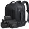 Lekespring Zaino Ryanair 45x28x32 Espandibile (40L-55L) da Viaggio per Donne e Uomini Bagaglio a Mano,Zaino Aereo con 6 Sacchetti Organizzatori,Borsa Cabina per Scuola D'affari Casual - Nero