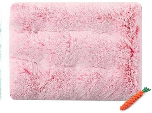 FANSU Matelas Lit pour Chien Chat, Couleur Dégradée Coussin pour Animaux de Compagnie Confortable Doux Peluche Panier Chien Lavable pour Chiens (XXL-110X75CM,Rose)