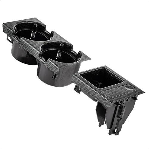 LoreenCar Getränkehalter Becherhalter 51168217953 51168217957 für BMW 3er E46 316i 318i 320i 323i 325i 328i 330i M3, 8 217 953 9 415 183 Auto-Cupholder Eckhalter Zubehör (Karbonfaser-Stil)