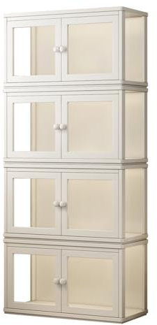 CAUSSO Acryl-Vitrine, klare Vitrine mit Tür, Sammelvitrine, Modellauto Vitrinenschrank, Wohnzimmer Vitrine, Vitrinenschrank, für Wohnzimmer, Schlafzimmer(60.5 * 30.5 * 128cm/23.8 * 12.0 * 50.4 in)