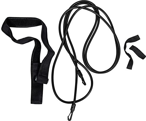 TOGEVAL Schwimmgürtel Satz Verstellbare Schwimmwiderstandsbänder Elastisches Trainingszubehör Für Schwimmer 6x10m Schwarz Für Effektives Schwimmtraining