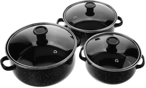 Hoement Mini Soup Pot Enamel Cookware Small Pot Lid for Cooking Portable Kitchenware for Outdoor Use
