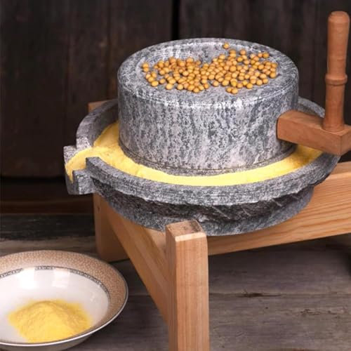 KUOYTT Mulino a Pietra Manuale/macinatore a Umido e a Secco, Mulino da Cucina per impieghi gravosi per Cereali, mandorle, Pepe, spezie, Semi