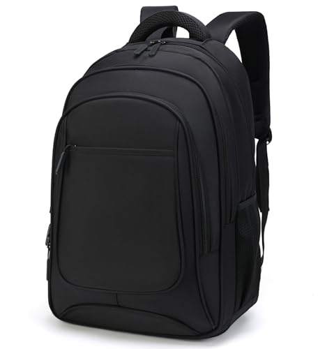 Kommodum – Zaino Grande per Viaggio Scuola Sport Lavoro porta PC da 17 pollici 33x18x50 cm 30 Litri da Uomo Donna Unisex Sportivo Trekking Escursione Sport Nero km27