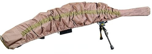 TCHAWk Funda para Rifle Suave al Aire Libre, Bolsa de Arma con Acceso Rápido, Protección a Prueba de Polvo y Agua, Poliéster Marrón 133x10cm