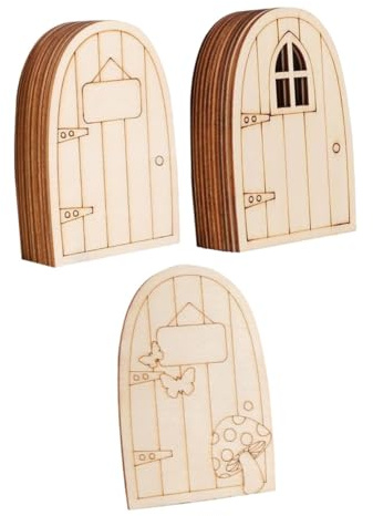 SAFIGLE 30 pezzi Tagliati in Legno Forma di Casetta per Decorazioni e Addobbi in Legno Resistenti e Facili da Dipingere per Casa Feste e Artigianato Creativo