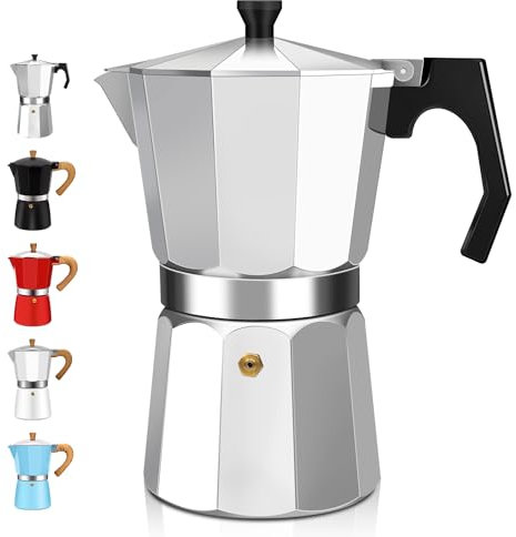 DITOSH 2 Cup Aluminum Espresso Stovetop Moka Pot Express Coffee Maker Percolator Italian Classic Mocha Coffee Machine for Italian and Cuban Cafe Brewing for Home & Camping 100ml 3.3oz