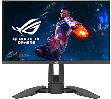 ASUS ROG Swift PG248QP - 24.1 Zoll Full HD Gaming Monitor - 540 Hz, 0.2ms GtG, G-Sync, Reflex, ULMB2, Aura-Sync, HDR 400 - Esports-TN Panel, 16:9, 1920x1080, DP 1.4 DSC, HDMI, USB-Hub, ergonomisch