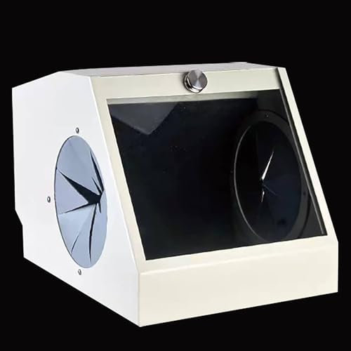 MOXAC Dentallabor-Staubbox, Sandstrahl-Staubsammler, Vakuum-Staubabsauger mit Filtergerät, Laborstaub-Absaugsystem, mit LED-Lichtquelle