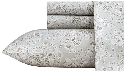 Wrangler - Queen Sheet Set, Silky & Lightweight Bedding Set, Paisley Home Decor, Oeko-Tex Certified (Prairieland Paisley Green, Queen)