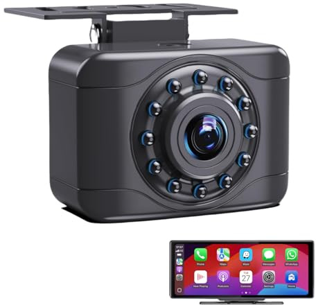 Epronic 4 Pin Backup Camera for Mirror Dash Cam AHD1080P, 4 Pin to 2.5mm Jack Backup Camera for Carplay Screen with Dashcam Front/Rear View Cam