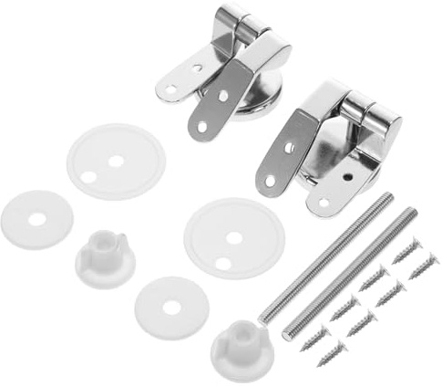 Gadpiparty Bisagras para Tapa Inodoro de Aleación de Zinc con Tornillos Fijación Resistente y Liberación Rápida Compatibles con Tapas Duraderas y Prácticas para Wc