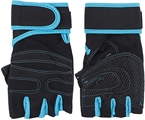 Bediffer Halvfinger Fitnesshandskar med Anti-halkdesign för Styrkelyftning och Träning, Andningsbart Gummimaterial, 2-pack
