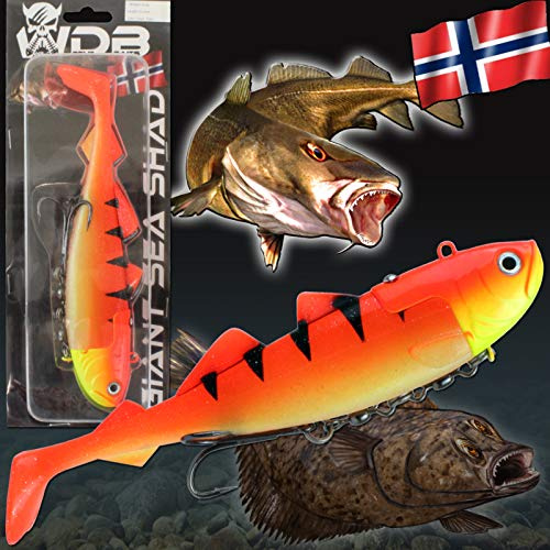 Angel-Berger Wild Devil Baits Giant Sea Shad Heilbutt Seelachs Köder Meeresangeln
