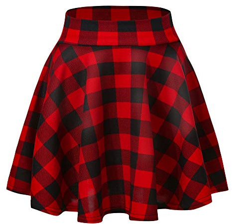 Minikjol för damer, vardag, A-linje, hög midja, elegant, dra-på-modell, elastisk skaterkjol, 13, XL