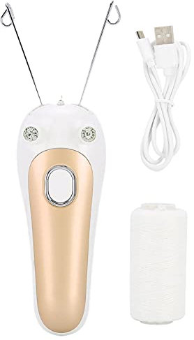 Epilator - Träning av hårborttagning, Elektrisk gängepilator, för användning av ansiktsarm och ben(Gold)