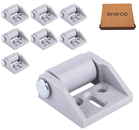 SKIR'CO (8 Stück) Kleine 15mm Möbelrollen Gummirollen Non-Swivel Bockrollen Oneway Direction (8)