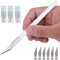 NIANOPKM 1 Pcs Scalpel avec 35 Lames de Rechange - Cutter de précision Scalpel de Découpe en Acier Inoxydable Couteau pour Découpe de Modelisme Papier Diy Sculpture Loisirs