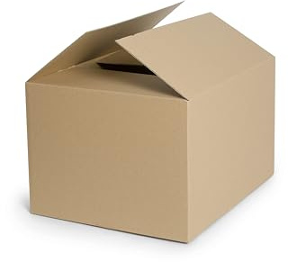 WePack 25 Stück Faltkarton 450x300x200 mm Außenmaß Versandkarton E-commerce Karton 1-Wellig 400G Braun Kartonage Verpackung Postkarton Versandschachtel Paket Päckchen