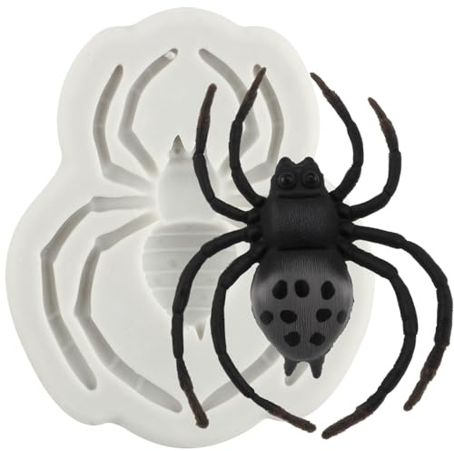 MINFEIDMS Spider Silicone Fondant Moulds | Cake Decorating Chocolate Cupcake Topper Candy Polymer Clay Gum Paste