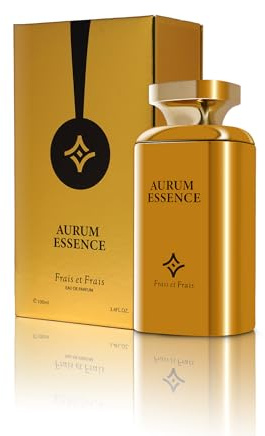 Frais et Frais Aurum Essence Perfume 100ML - Eau de Parfum - Men's Aquatic Woody Fragrance with Bergamot, Black Pepper & Vetiver