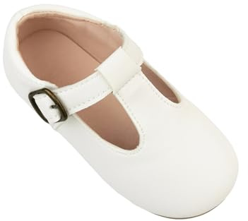 TRIWORIAE-Zapatos Planos Chica Bailarinas Mary Jane Princesa de Niña Encaje por Escuela, Eventos, Fiestas Blanco 23