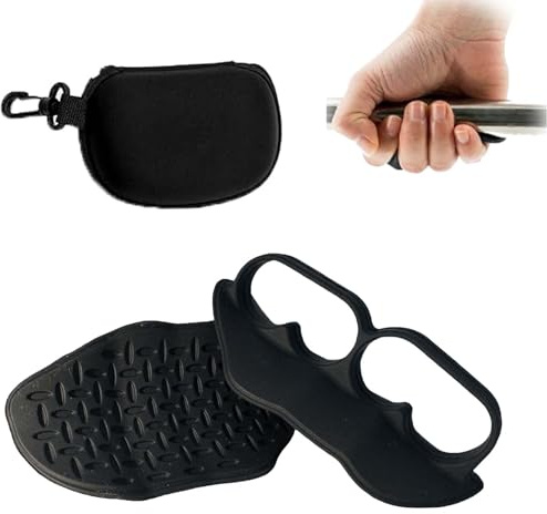 FORMVERSITY 1 Paar Fitness Handschuhe für Krafttraining, Handschutz Gym, Rutschfeste Silikon-Griffpolster, Gym-Griffe für Gewichtheben, Klimmzuggriffe für Männer und Frauen, Rubber Gym Grips Fingerles