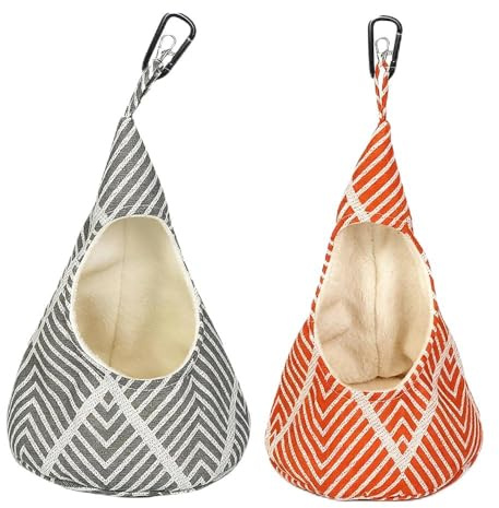 2Pcs Conical Peg Storage Bags – Washable & Reusable Clothes Peg Organizer Bags (Grey Geometric/Red Geometric)
