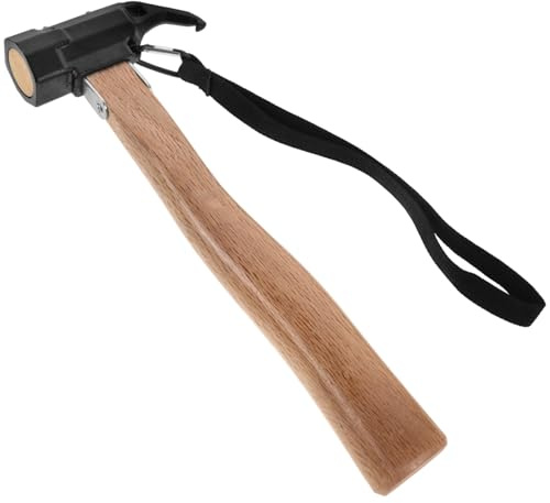 BAZEITFLOW Martello da Campeggio Multifunzionale in Metallo con Estrattore per Picchetti per Riparo Strumento Robusto per Campeggio Escursionismo e Montaggio Outdoor