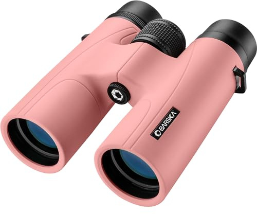Barska Crush 10x42 Binoculars – Lightweight, Compact & Shockproof Design in Bright Colors for Hiking, Travel, Concerts, Sports, Great Gift Idea – Case & Strap Included