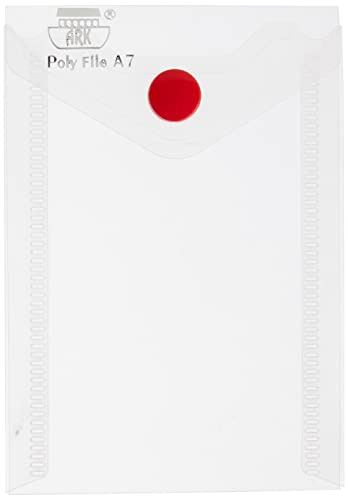 ARK A7 Kunststofftaschen mit Druckknopf, transparent (5 Stück) – 33584