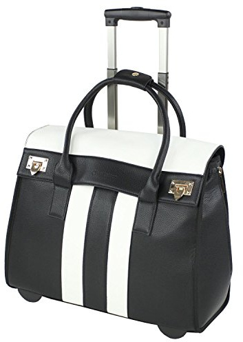 Olivia Lauren Damen Businesstrolley 2 Rollen Buzz Black/White
