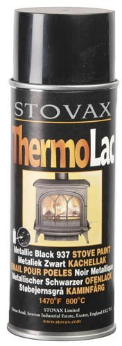 Stovax Thermolac Paint Matt Black for Stove Fire Free BBQ Fluid Radiators