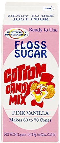 Concession Essentials CE Floss Sugar- Pink Vanilla-1ct Cotton Candy Floss Sugar-Pink Vanilla, 4 Height, 4 Width, 9 Length