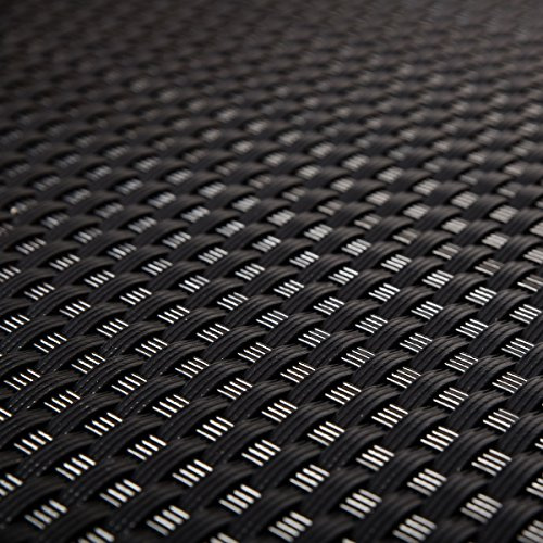 PE rattan sintetico per terrazze, copertura per balcone, 0,9 m di larghezza, colore nero