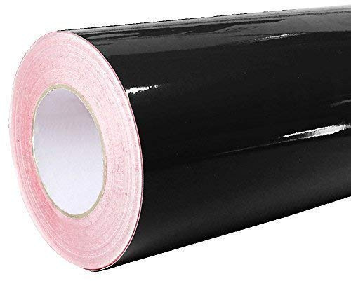 4,43€/m²Rapid Teck® Glanz Folie - Schwarz Glanz Klebefolie - 5m x 63cm - Plotterfolie- Folie selbstklebend - auch als Moebelfolie - Klebefolie
