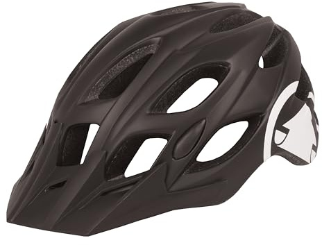 Endura Unisex Erwachsene Hummvee Fahrradhelm | Leicht | Verstellbar mit Visier Helm, Matt Black, L-XL