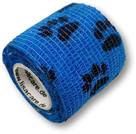 LisaCare, cohesive bandage, fixation bandage, self-adhesive, elastic, 5 cm wide, for human and animals, for sport riding