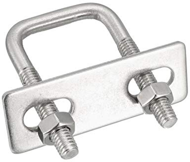 sourcing map Vierkant U-Bolzen Bügelbolzen Bügelschrauben 1(25mm) Innenbreite 50mm Länge M6 304 Edelstahl mit Muttern Rahmen