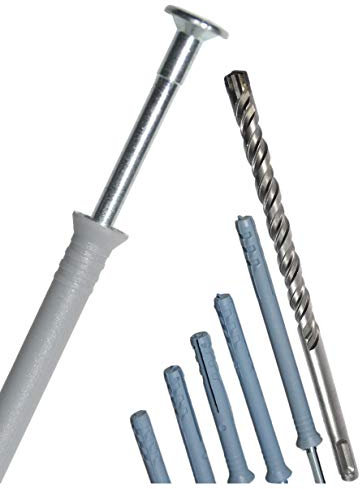 Nageldübel Senkkopf 6x30 mm 1000 Stück | SET inkl. 1 Hammerbohrer 6x110/50 mm | Dübel aus NYLON | Perfekte Schnellmontage mit hohen Auszugswerten in Vollbaustoffen | Made in Germany