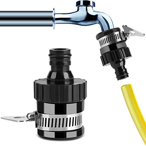 Universal Aussenhahn Adapter, Wasserhahnverbinder Edelstahl für Garten Küche Patio Rasen Auto Waschen, passt unter 20 mm