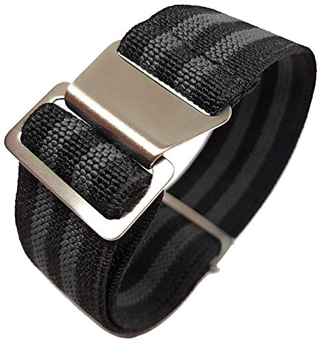 Max French Marine Nationale Elastic Nylon Navy Divers Parachute Watch Straps 20mm 22mm Military Bands